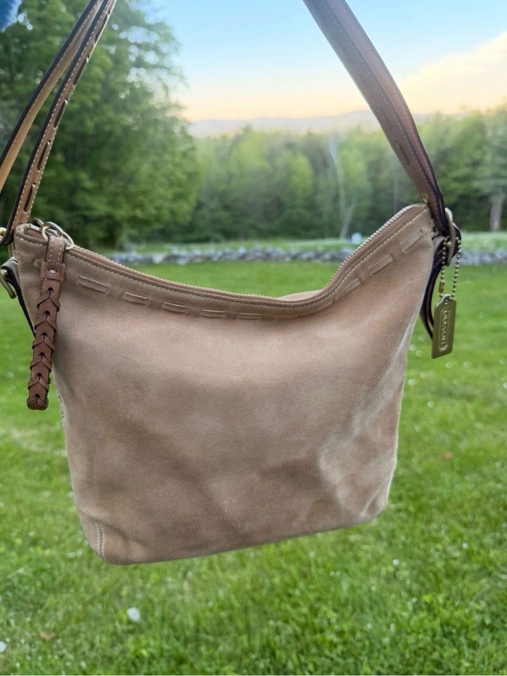 Coach Vintage Slim Suede Duffle Bag